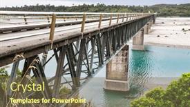  Presentation with new zealand - PPT layouts featuring single-lane-deck-truss-bridge background and a tawny brown colored foreground
