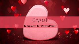  Presentation with candy heart - Theme having single-large-blank-candy-heart background and a red colored foreground