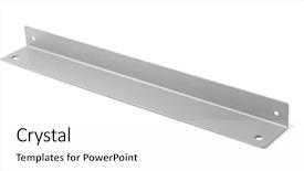  Presentation with metal - Presentation design having single metal l profile isolated background and a white colored foreground