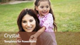  Presentation with mom daughter - PPT theme having single mother - diverse mom and daughter sitting background and a tawny brown colored foreground