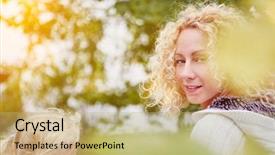  Presentation with autumn - Cool new slide deck with single mother and her daugther backdrop and a yellow colored foreground