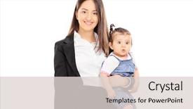  Presentation with mother baby clipart - Presentation having single mother holding her baby background and a lemonade colored foreground