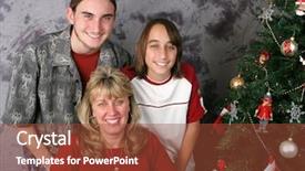  Presentation with single tree - Beautiful slide set featuring single mothers adolescents - mother and her two teen backdrop and a  colored foreground