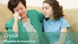  Presentation with comfort in nursing - Slides consisting of single mothers adolescents - teenage girl tries to comfort background and a ocean colored foreground