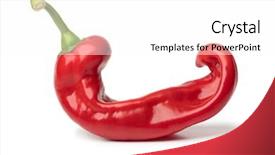  Presentation with tomato ketchup single red - PPT theme featuring single natural shaped organic red background and a white colored foreground