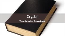  Presentation with old book - PPT layouts with single old hard cover black background and a dark gray colored foreground