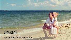  Presentation with adoption - Cool new PPT layouts with single parent - family travel vacation adoption backdrop and a mint green colored foreground