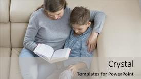  Presentation with low angle view of hockey - Colorful slides enhanced with single parent family - high angle view of mother backdrop and a light gray colored foreground