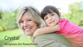  Presentation with rollercoaster ride - Presentation having single parent family - mother giving piggyback ride background and a mint green colored foreground