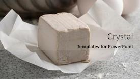  Presentation with yeast - Presentation theme enhanced with single-piece-of-fresh-yeast background and a light gray colored foreground