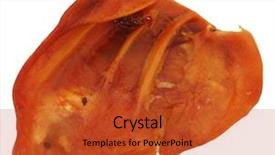 Presentation with pig - Beautiful PPT theme featuring single pig ear dog treat backdrop and a red colored foreground