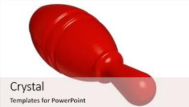  Presentation with plastic from waste - Amazing slide set having single plastic skittle of toy backdrop and a lemonade colored foreground