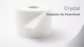  Presentation with toilet - Presentation consisting of single-roll-of-white-bathroom background and a white colored foreground