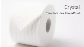  Presentation with toilet - Colorful presentation enhanced with single-roll-of-white-bathroom backdrop and a white colored foreground