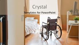  Presentation with nursing - Cool new presentation theme with single-room-in-nursing-home backdrop and a coral colored foreground
