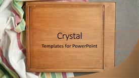  Presentation with server - Slide set with single server - wooden cutting board and cotton background and a  colored foreground