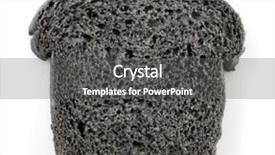  Presentation with charcoal - Cool new presentation design with single-slice-black-charcoal-bread backdrop and a dark gray colored foreground
