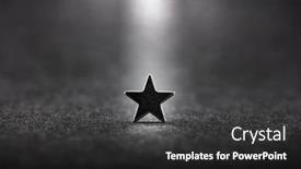  Presentation with star field - Slide deck enhanced with single star receiving light from above one standing star shallow depth of field background and a dark gray colored foreground