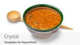  Presentation with moroccan - PPT theme having single-traditional-bowl-of-moroccan background and a light gray colored foreground