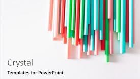  Presentation with plastic straws - Colorful PPT theme enhanced with single-use-plastic-drinking-straws backdrop and a white colored foreground