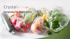  Presentation with plastic waste - Beautiful slide deck featuring single-use-plastic-waste-issue backdrop and a white colored foreground