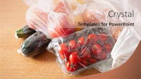  Presentation with plastic waste - PPT theme with single-use-plastic-waste-issue background and a lemonade colored foreground