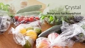  Presentation with plastic waste - Slide set featuring single-use-plastic-waste-issue background and a mint green colored foreground