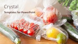  Presentation with plastic waste - Presentation theme consisting of single-use-plastic-waste-issue background and a lemonade colored foreground