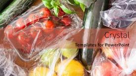  Presentation with plastic waste - Slide set enhanced with single-use-plastic-waste-issue background and a red colored foreground