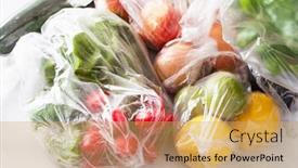  Presentation with plastic waste - Cool new slides with single-use-plastic-waste-issue backdrop and a yellow colored foreground