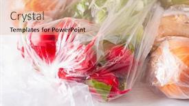  Presentation with plastic waste - Colorful PPT layouts enhanced with single-use-plastic-waste-issue backdrop and a coral colored foreground