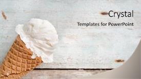  Presentation with vanilla - Cool new slides with single vanilla ice cream backdrop and a light gray colored foreground