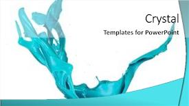  Presentation with blue wave - PPT layouts with single wave - abstract blue splash isolated background and a white colored foreground