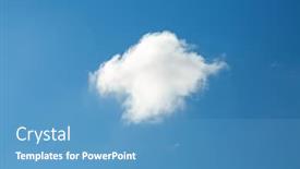  Presentation with blue sky - Colorful PPT layouts enhanced with single-white-cloud-on-blue backdrop and a teal colored foreground