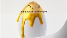  Presentation with dripping paint - PPT theme enhanced with single-white-egg-spattered background and a lemonade colored foreground