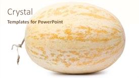  Presentation with honeydew - Presentation theme enhanced with single-whole-fresh-honeydew-melon background and a cream colored foreground