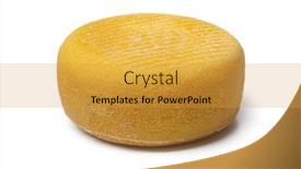  Presentation with white cheese - Beautiful slides featuring single-whole-port-salut-cheese backdrop and a gold colored foreground