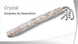  Presentation with traditional - Slide set consisting of single-whole-traditional-catalan-sausage background and a white colored foreground