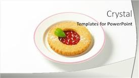  Presentation with currant - Beautiful presentation featuring single-whole-wheat-linzer-cookie backdrop and a white colored foreground