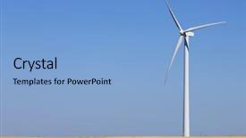  Presentation with renewable energy - Audience pleasing PPT layouts consisting of single wind mill - modern windmill for renewable electric backdrop and a light blue colored foreground