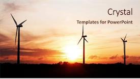  Presentation with windmills - Colorful PPT theme enhanced with single wind mill - windmills backdrop and a  colored foreground