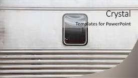  Presentation with train - Presentation having single window on train bogie background and a white colored foreground