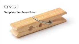  Presentation with clothes - PPT theme featuring single-wooden-clothes-peg-isolated background and a white colored foreground