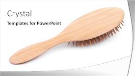  Presentation with flowers on white wooden - Audience pleasing PPT layouts consisting of single-wooden-massage-brush-comb backdrop and a white colored foreground