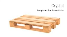  Presentation with pallet - Beautiful presentation theme featuring single-wooden-pallet-isolated-over backdrop and a white colored foreground