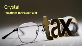  Presentation with tax - Slide deck consisting of single-word-tax-eyeglasses background and a tawny brown colored foreground