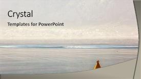  Presentation with calm sea - Cool new presentation theme with single yellow buoy backdrop and a  colored foreground