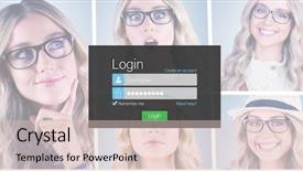  Presentation with people collage - Theme consisting of singlelogin - close-up of login page background and a lemonade colored foreground