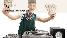  Presentation with teenage - Amazing PPT layouts having singles mixer - cheerful teenage dj with bundles backdrop and a lemonade colored foreground