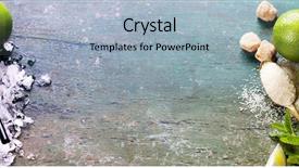  Presentation with sugar cubes - Audience pleasing PPT theme consisting of singles mixer - ingredients for making mojitos ice backdrop and a light blue colored foreground